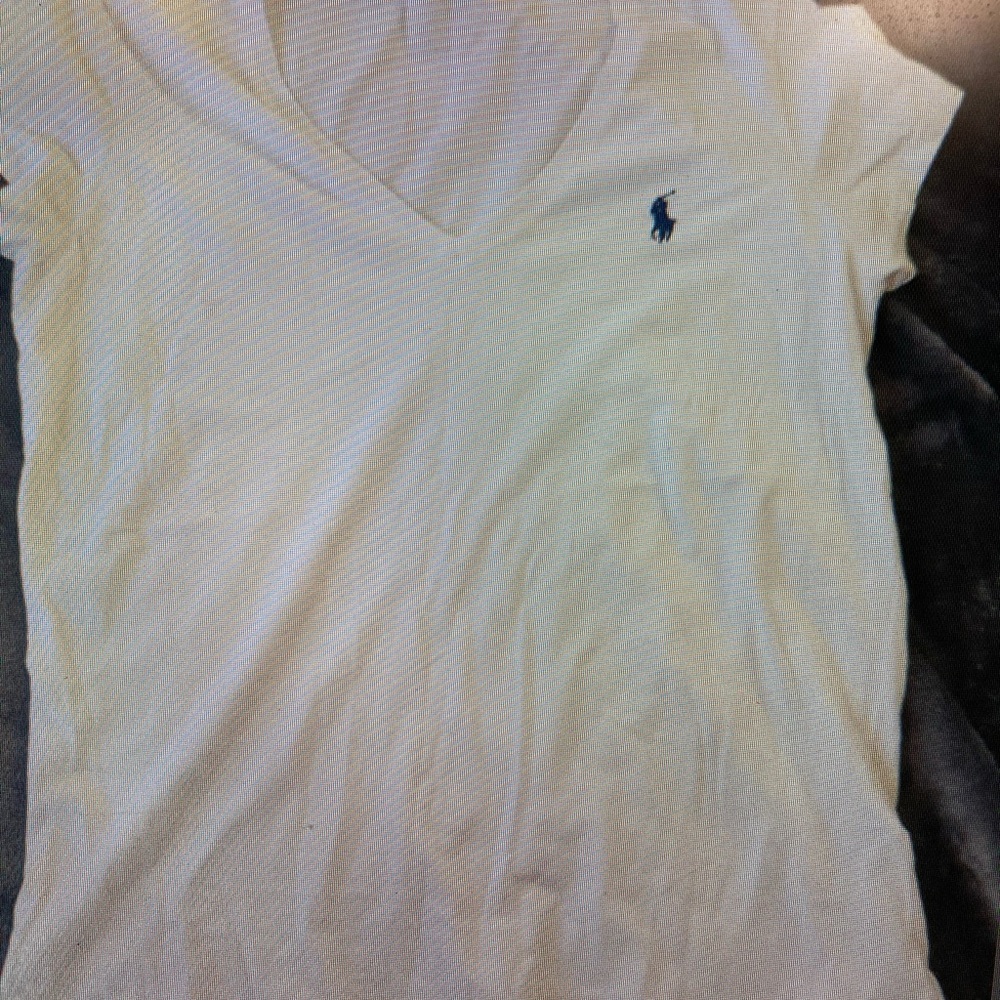 Ralph Lauren Cream V-Neck Tee